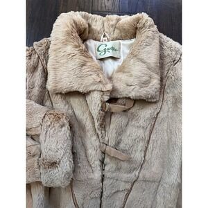 VTG Gantos Faux Fur Coat Womens‎ M Penny Lane boho fairy Cottage Core 1950s-60s